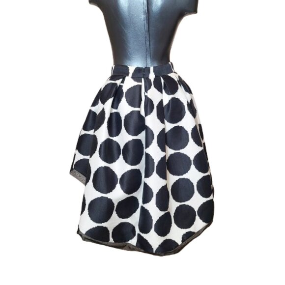 Beulah London Arabella Asymmetrical Big Polka Dot Printed Skirt - Size S - Picture 3 of 12